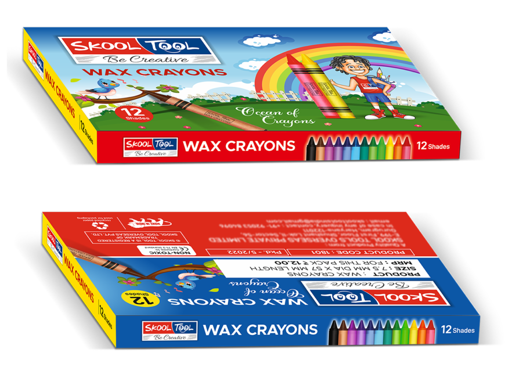 VUS Graphics Skool Tools Wax Crayons Carton